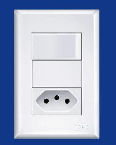 Detalhes do produto Interruptor Simples Distante 16A/250V~ e 1 Tomada Padrão 2P+T 10/250V