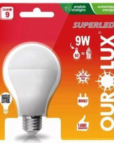 Detalhes do produto Lâmpada Superled 09W 6500K Ourolux