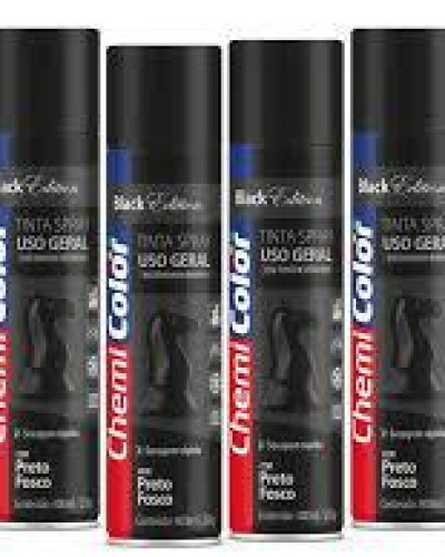 Detalhes do produto Tinta Spray Preto Fosco