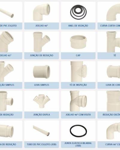 Detalhes do produto CONEXÕES ESGOTO DIVERSAS MEDIDAS