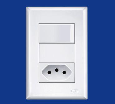 Interruptor Simples Distante 16A/250V~ e 1 Tomada Padrão 2P+T 10/250V