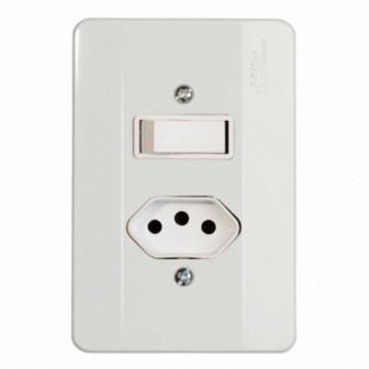 Interruptor Simples + Tomada 2P+T 10A/250~ 