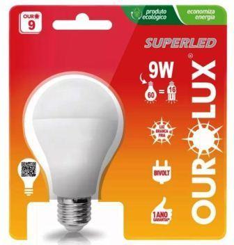 Lâmpada Superled 09W 6500K Ourolux