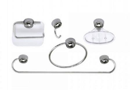 KIT PARA BANHEIRO C/ 5 PÇS CROMADO IGUATEMI